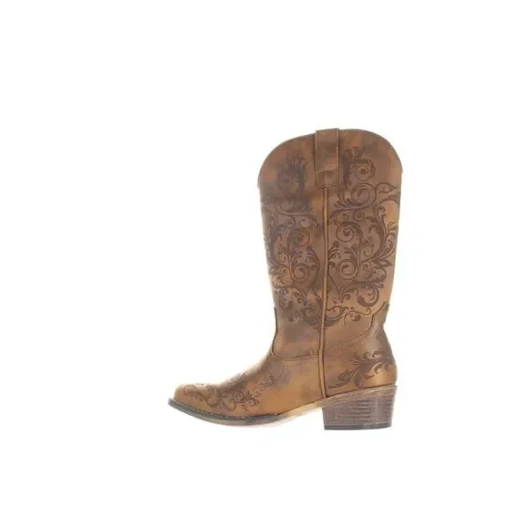 Roper Womens Brown Cowboy, Western Boots Size 6.5 Medium (B, M) - Picture 3 of 4